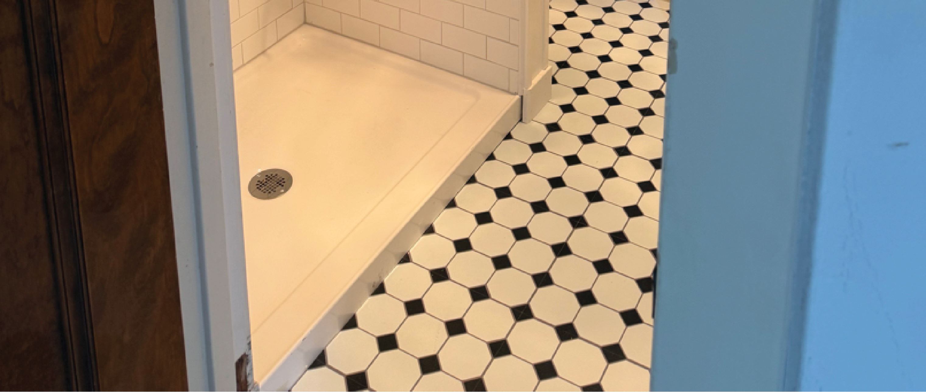 Bathroom tile and walk in shower